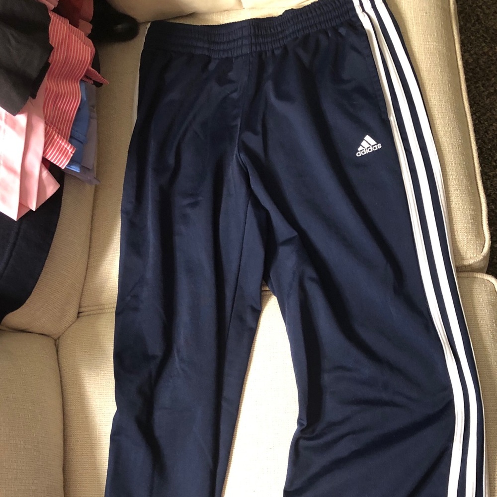 Adidas men’s navy three stripe sweatpants